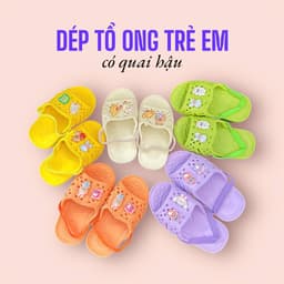 Dép Tổ Ong EVA Siêu Nhẹ Cho Bé | Quai Chun Mềm – Charm Ngẫu Nhiên – Cực Dễ Thương yoyostore 1