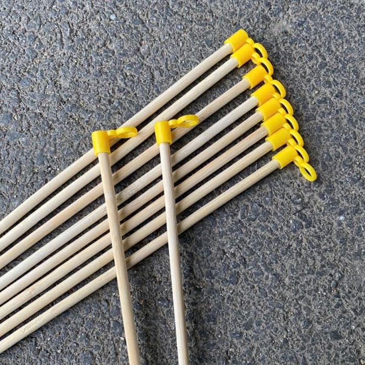 Lẻ 5 CÁN GỖ đèn lồng bằng tre có móc nhựa trang trí trung thu.... ..