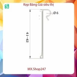Kẹp Bảng Giá cho giá kệ Siêu thị, Nẹp bảng giá chữ T cho siêu thị 3