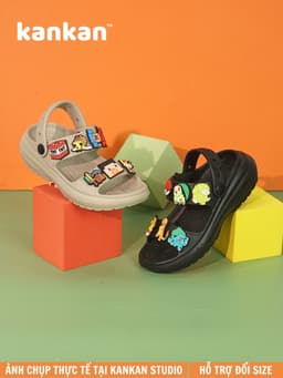 Dép Sandal Bé Trai KanKanStore Giày Xăng Đan Trẻ Em Quai Hậu MineCraft Siêu Nhân Người Nhện Ô Tô KA55 2