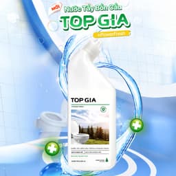 Combo 4 chai tẩy rửa bồn cầu TopGia 500ml, diệt khuẩn, khử mùi, sạch bóng vết bẩn dễ dàng 1
