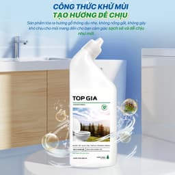 Combo 4 chai tẩy rửa bồn cầu TopGia 500ml, diệt khuẩn, khử mùi, sạch bóng vết bẩn dễ dàng 5