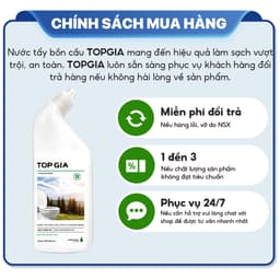 Combo 4 chai tẩy rửa bồn cầu TopGia 500ml, diệt khuẩn, khử mùi, sạch bóng vết bẩn dễ dàng 7