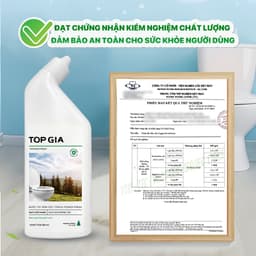 Combo 4 chai tẩy rửa bồn cầu TopGia 500ml, diệt khuẩn, khử mùi, sạch bóng vết bẩn dễ dàng 2