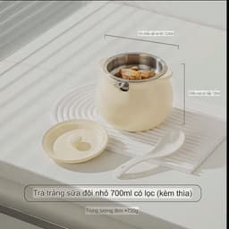 Hũ Đựng Mỡ Lợn Gốm Sứ Chịu Nhiệt Kèm Nắp & Thìa, Âu, Liễn Đựng Mỡ Gia Vị Có Tai Cầm Kèm Nắp Thìa 9