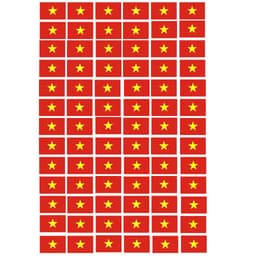 40 Tem Decal Dán Má Cờ Đỏ Sao Vàng, Sticker Cờ Tổ Quốc Việt Nam, Trang Trí Cốc, Dán Má Cổ Vũ Bóng Đá. 7
