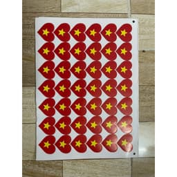 40 Tem Decal Dán Má Cờ Đỏ Sao Vàng, Sticker Cờ Tổ Quốc Việt Nam, Trang Trí Cốc, Dán Má Cổ Vũ Bóng Đá. 3