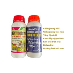 BỘ ĐÔI ABIO-BORON LỚN TRÁI, CHỐNG RỤNG HOA TRÁI NON, CHỐNG NỨT TRÁI TĂNG ĐẬU TRÁI CHAI 500ML 1
