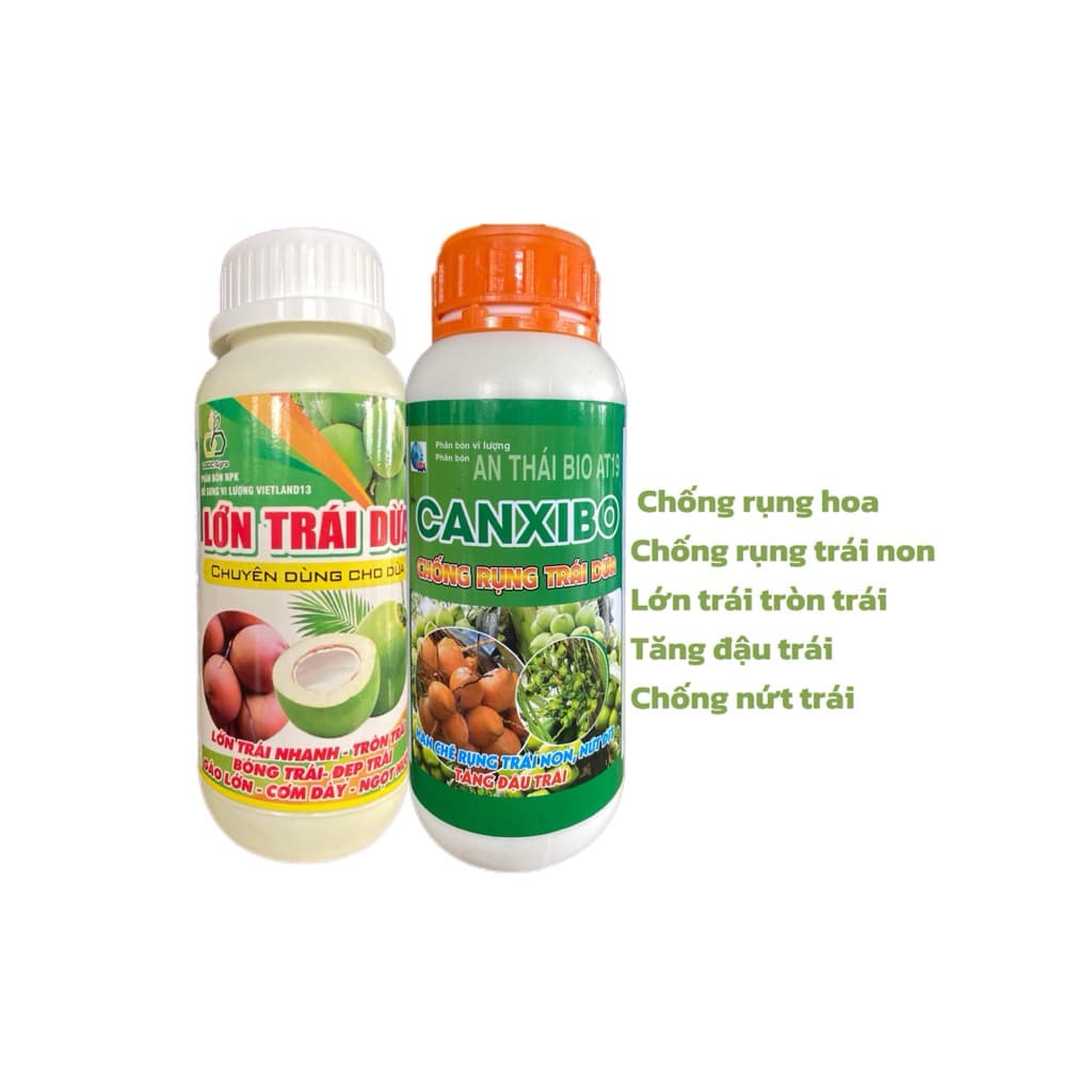 COMBO LỚN TRÁI-CANXIBO GIÚP TĂNG ĐẬU TRÁI, CHỐNG RỤNG HOA VÀ TRÁI NON, LỚN TRÁI TRÒN TRÁI CHAI 500ML