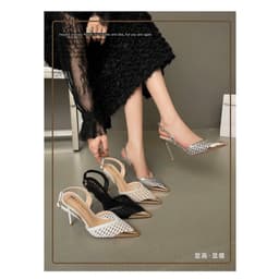2727-2 GIÀY LƯỚI BIGTREE HỞ GÓT CAO CẤP (tầm 9.5cm) p24 2