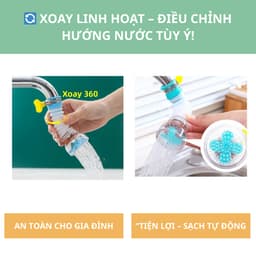 Đầu lọc nước trực tiếp gắn vòi rửa chén chim cánh cụt GIA DỤNG VĨNH NGÂN 9