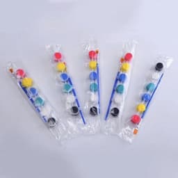 Bộ 6 màu bộ 12 màu acrylic kèm cọ vẽ, chuyên dụng vẽ tranh, tô tượng, vẽ quần áo, giày, đất sét 5
