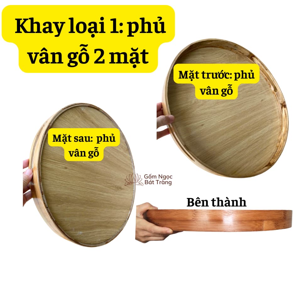 Mâm đựng bát đĩa - Khay đựng bộ bát đĩa hoa mặt trời - Mâm để bộ bán đĩa cúng gia tiên