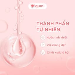 Thùng 10 gói khăn ướt Gumi không cồn không parabens cao cấp dành cho em bé 3