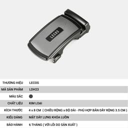 Mặt Thắt Lưng Nam Rời LECOS LDH23 Kim Loại Đúc Nguyên Khối Phong Cách Lịch Lãm 2