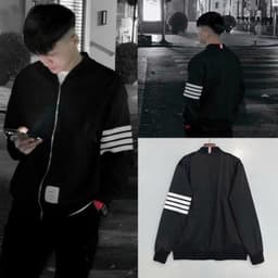 Áo Khoác Bomber Gió 4 Vạch Tay  Chất Gio 2  Lớp  Nam Nữ Hot nhất 2025 1