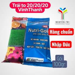 Phân Bón Lá Nutri-Gold Đức (Gói 100g) NPK 20-20-20+TE - Dưỡng Cây , Phục Hồi Cây, Xanh Lá, To Trái 3