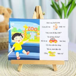 Thẻ Flash EVON BABY dạy bé tập nói - Bé Tập Nói Qua Tình Huống - BÉ ĐI SỞ THÚ 6