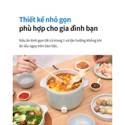 Nồi Lẩu Hấp Điện Đa Năng LocknLock Electric Multi Pot 2L EJP156MIT 600W, Hàng Chính Hãng - JoyMall 7