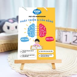 Thẻ Flash EVON BABY dạy bé tập nói - montessori phát triển và cân bằng não trái não phải 1
