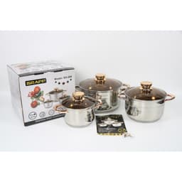 Bộ nồi 3 món Inox SRAPP 304 SH-368, SH-805, 5 đáy truyền nhiệt đều, nấu mọi bếp - TUIDO SHOP 8