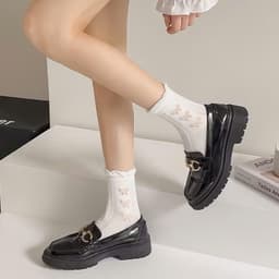 Set 5 Đôi Vớ Cotton Đính Nơ Họa Tiết Hoa Nhỏ Xinh Xắn Phong Cách Harajuku Cho Nữ tt76 LILIRIA 8