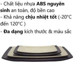 Đĩa Nhựa Chữ Nhật VIỆT NHẬT 1180/81/82/83 Dùng Cho Nhà Hàng, Quán Ăn, Gia Đình - DOMUS 2