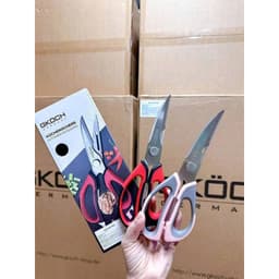 Kéo Cắt Đa Năng 5 trong 1 GKOCH J-26 Màu Đen Đỏ, Cắt Thịt Gà, Gọt Củ, Khui Lọ, Đánh Vảy, Kẹp Cua Ghẹ 1