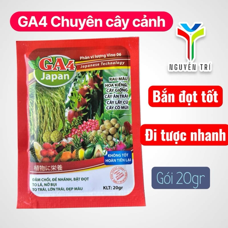 Phân Bón Lá GA4 Japan - Siêu Kích Thích Sinh Trưởng, Đâm Chồi, Bật Đọt, Lớn Trái, Đẹp Màu