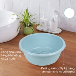 Chậu Nhựa Đốt Trúc HOKORI 2324/25/26/27/28/29, Thau Tắm, Thau Giặt Đồ Loại Tốt Nhiều Size - DOMUS 3