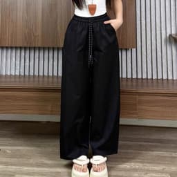 [DEAL MỞ BÁN] QUẦN ỐNG SUÔNG KAKI GIÓ LỤA HÀN vải mịn mát mùa hè cho nữ m068 6