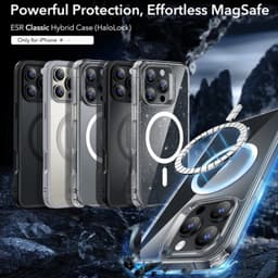 Ốp lưng trong suốt ESR Classic Hybrid HaloLock chống ố vàng hỗ trợ sạc không dây cho iPhone 16 Series có Camera Control 2
