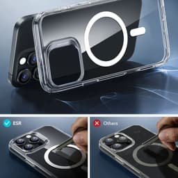 Ốp lưng trong suốt ESR Classic Hybrid HaloLock chống ố vàng hỗ trợ sạc không dây cho iPhone 16 Series có Camera Control 7