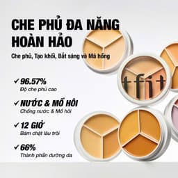 Kem che khuyết điểm TFIT 3 màu che phủ các vết thâm, quầng mắt và khuyết điểm trên khuôn mặt 15g 4