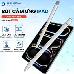 Bút Cảm Ứng iPad Donie Pencil Pro - Bluetooth, Sạc Type-C, Tương Thích iPad 2018–2025, Hiển Thị Pin, Chống Tì Đè AP01 1