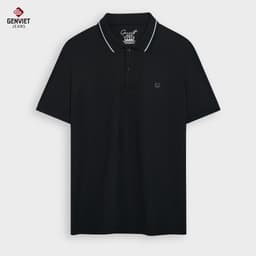 Áo Polo Nam GENVIET JEANS Chất Liệu Thoáng Mát Họa Tiết Logo 8997 2