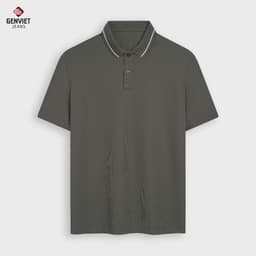 Áo Polo Nam GENVIET JEANS Chất Liệu Thoáng Mát Họa Tiết Logo 8997 5