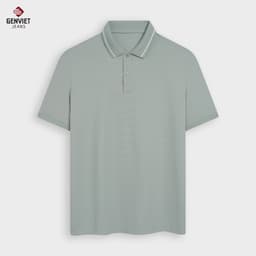 Áo Polo Nam GENVIET JEANS Chất Liệu Thoáng Mát Họa Tiết Logo 8997 6