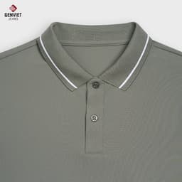 Áo Polo Nam GENVIET JEANS Chất Liệu Thoáng Mát Họa Tiết Logo 8997 7
