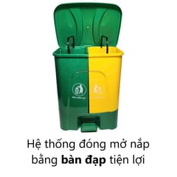 Thùng Đựng Rác VIỆT NHẬT 8020, Thùng Rác Nắp Bật 2 Ngăn, Dung Tích 40L - DOMUS 3