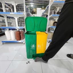 Thùng Đựng Rác VIỆT NHẬT 8020, Thùng Rác Nắp Bật 2 Ngăn, Dung Tích 40L - DOMUS 8