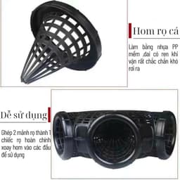 [Chất Lượng] Lồng Rọ Bẫy Lươn, Tôm, Cá Loại 3 Cửa, 8 Cửa Nhựa PP Thailand Bẫy Tôm, Cua, Cá, Lươn, Trạch 9