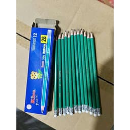 Hộp 12 cây bút chì 2B định vị có tẩy chuyên dùng để luyện viết, điều chỉnh đúng cách cầm bút cho bé tặng kèm gọt bút chì 8