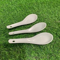 Combo 10 Thìa ăn súp phở chất liệu sứ trắng đẹp và an toàn 2