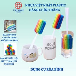 Cọ Bọt Biển 7 Màu Đa Năng Vệ Sinh Bình Sữa, Bình Nước, Cốc Tập Uống Cho Bé- Việt Nhật Official 1