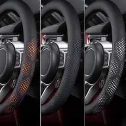 Bọc Vô Lăng Ô Tô 3D Da Nappa Cao Cấp Siêu Mỏng Thiết Kế Kiểu Dáng Lỗ Thoát Khí Chống Trơn Trượt 8