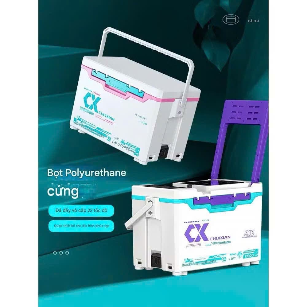 Thùng Câu Đài CHUXIAN 918 hàng loại 1 Mẫu Mới 32L Cứng Cáp, Siêu Nhẹ đẹp và bền
