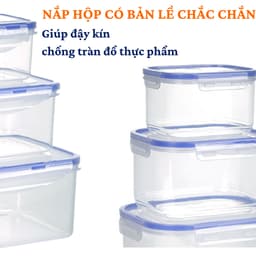 Bộ Hộp Đựng Thực Phẩm Khoá Gài Việt Nhật 6530/32, Bảo Quản Đồ Ăn Tủ Lạnh - DOMUS 2