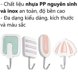 Móc Treo Dán Tường Siêu Dính Chịu Lực Tốt VIỆT NHẬT 2806/07/08/09 - DOMUS 2