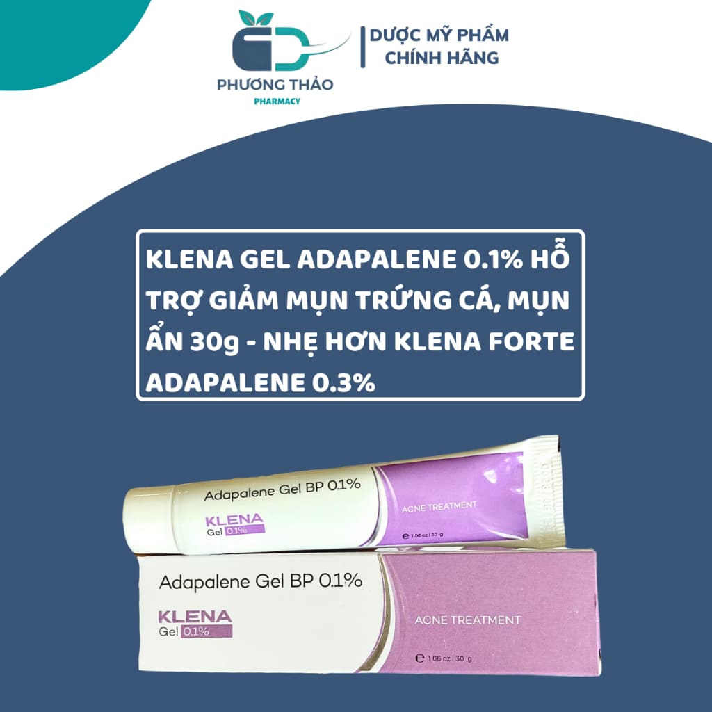 Kem dưỡng Klena 0.1 hỗ trợ giảm mụn trứng cá, mụn ẩn, cải thiện làn da 30g - Phương Thảo Pharmacy